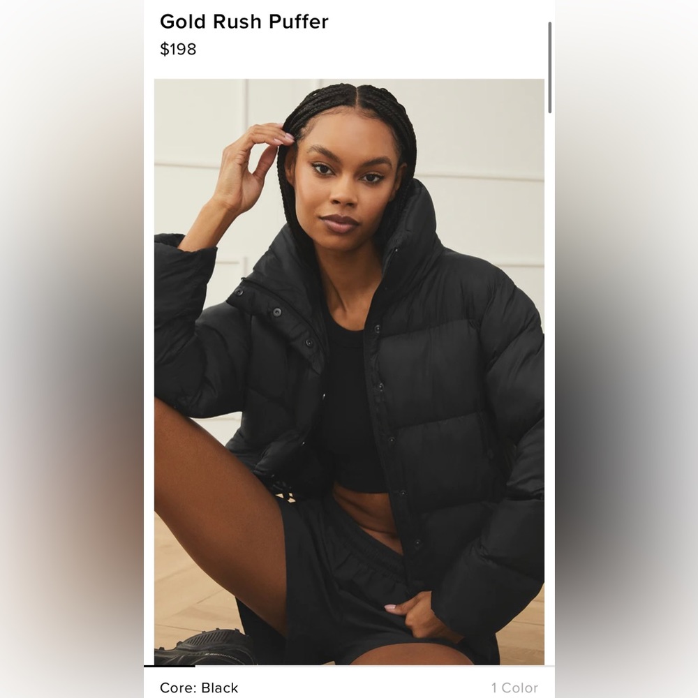 Alo Yoga Gold Rush Puffer Brand New